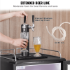 VEVOR Beer Kegerator, Dual Tap Draft Beer Dispenser, Full Size Keg Refrigerator With Shelves, CO2 Cylinder, Drip Tray & Rail