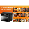 Steam Air Fryer Toast Oven Combo , 26 QT Steam Convection Oven Countertop , 50 Cooking Presets, with 6 Slice Toast, 12" Pizza, Black Stainless Steel