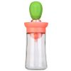 Oil Dispenser Bottle 2 In 1 Cooking Glass Olive Oil Dispenser Silicone Dropper with Silicone Brush Dropper Measuring Container for Kitchen Baking BBQ