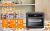 Geek Chef Steam Air Fryer Toast Oven Combo , 26 QT Steam Convection Oven Countertop , 50 Cooking Presets, with 6 Slice Toast, 12" Pizza