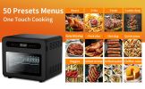 Geek Chef Steam Air Fryer Toast Oven Combo , 26 QT Steam Convection Oven Countertop , 50 Cooking Presets, with 6 Slice Toast, 12" Pizza