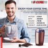 5 Core Coffee Grinder • 85 Gram Or 3 Ounces / 12 Cup Capacity • One-Touch Automatic Electric Bean Spice Grinding Machine • 150W Copper Motor •