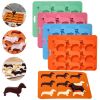 Ice Cube Silicone Tray Molds Trays Dog Mold Chocolate Dachshund Shaped Baking Candy Lid Jelly Mini Maker Fondant Puppy Release