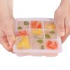 1pc Silicone Ice Tray; Food Grade Silicone Ice Cube Ice Box With Lid; Ice Mold For Complementary Food