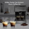 Geek Chef Espresso Machine - 20 Bar Pump Coffee Maker with Milk Frother